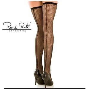 Rene Rofe Black Fishnet Stockings | BNWT | OS